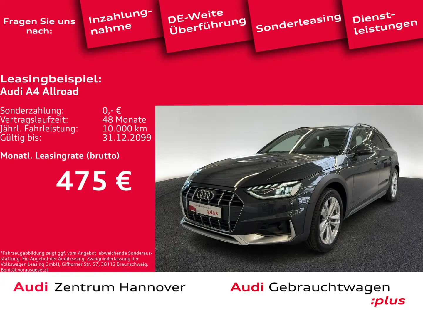 Audi A4 allroad A4 allroad quattro 40 TDI AHK LED Kamera Teilled Grau - 1