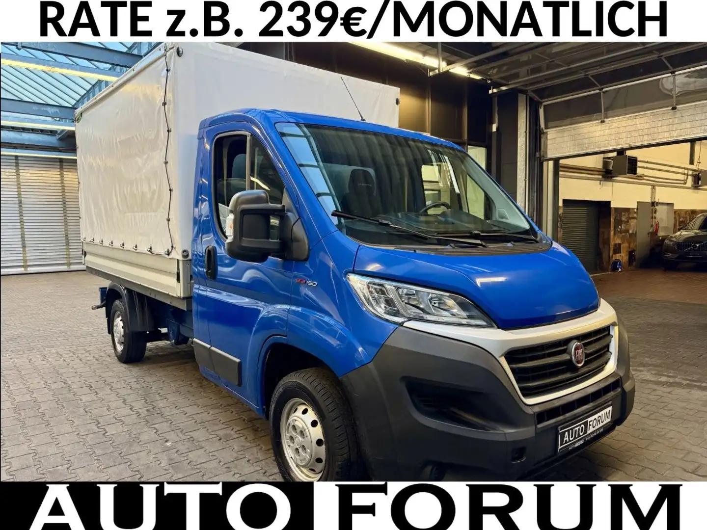 Fiat Ducato 2.3 JTD L2 PRITSCHE PLANE AUTOMATIK AHK Bleu - 1