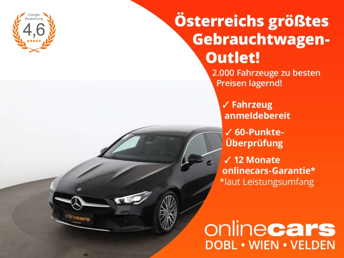 Mercedes-Benz CLA 180 d SB Progressive Aut LED NAVI LEDER R-CAM Noir - 1