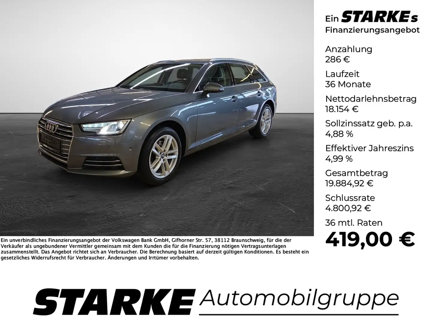 Audi A4 Avant 2.0 TDI sport Grau - 1