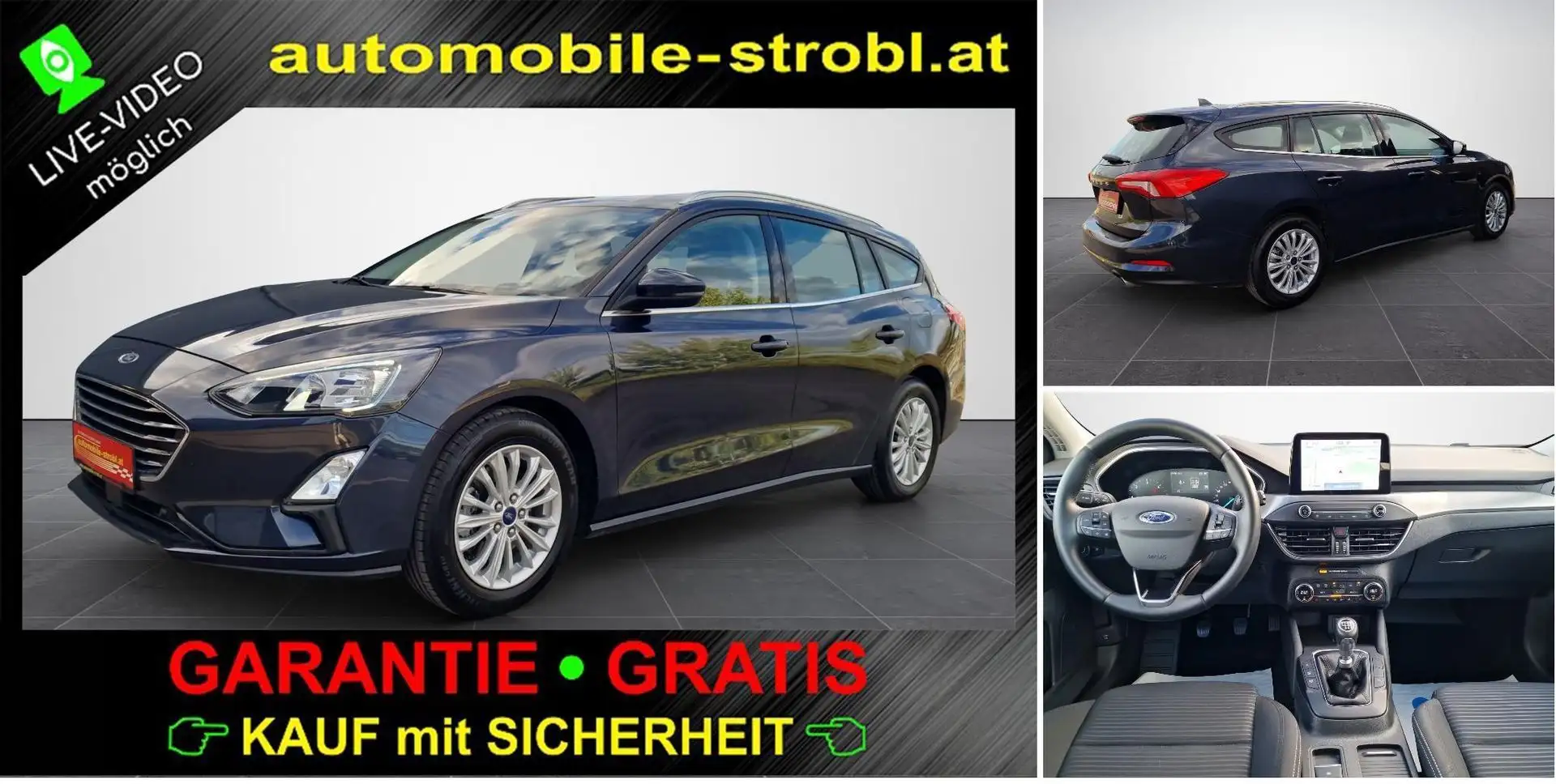 Ford Focus Turnier Tit. Top-Ausst. GARANTIE Blau - 1