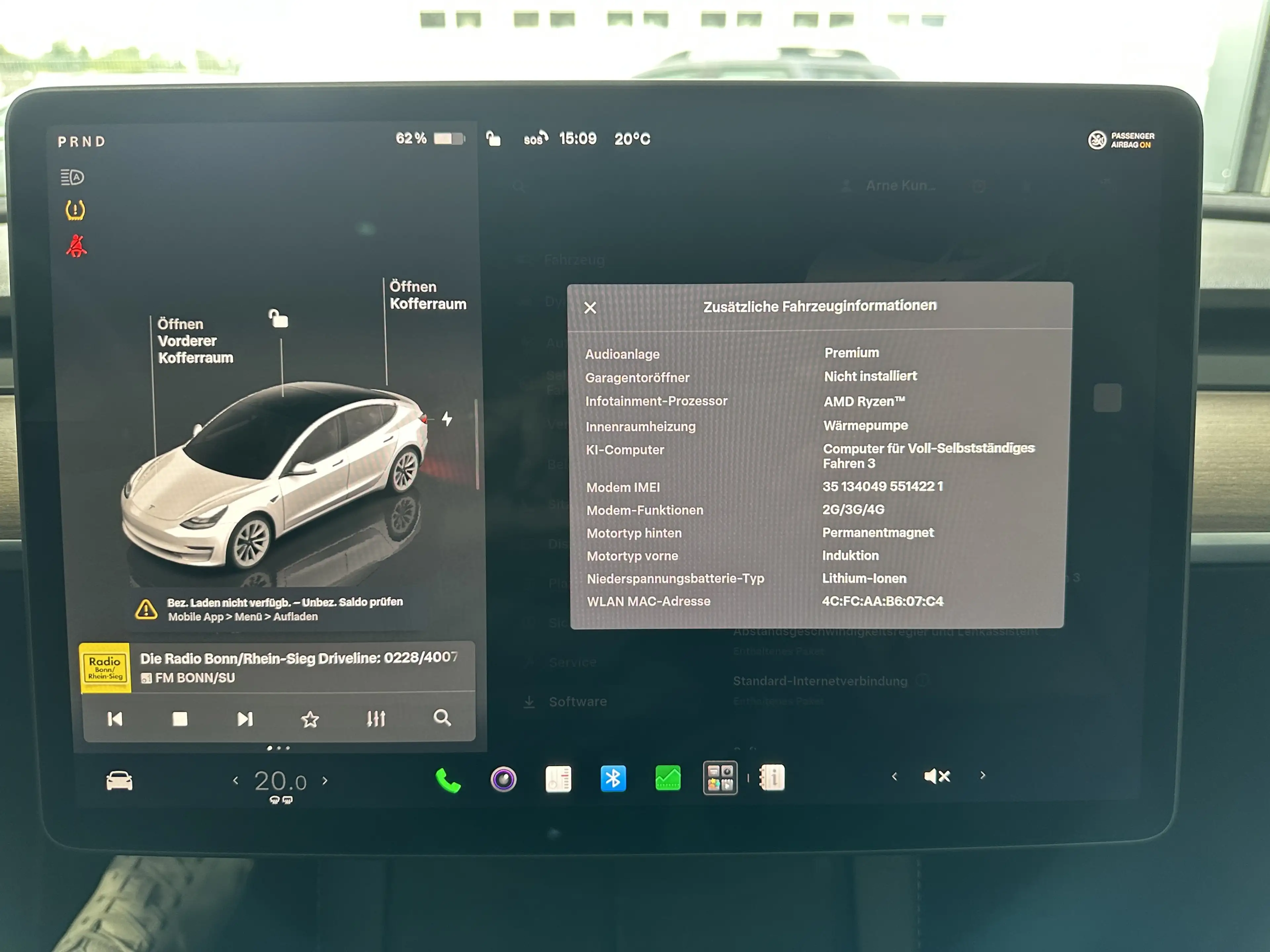 Tesla Model 3 Long Range Dual AWD Wärmepumpe — photo 12