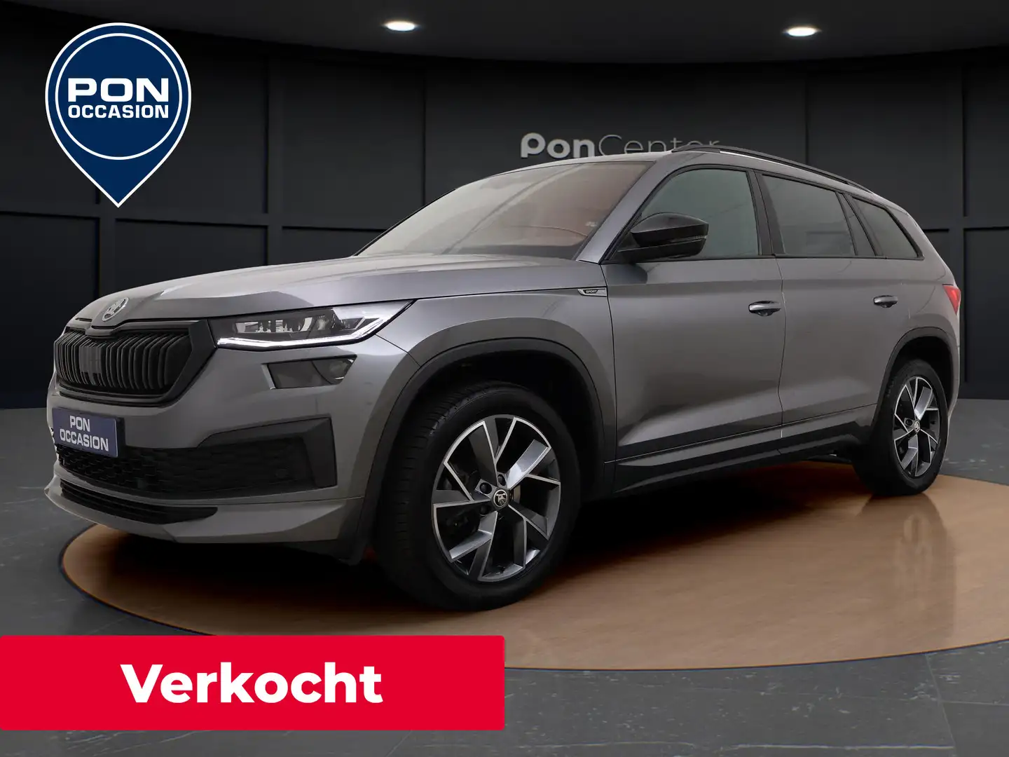 Skoda Kodiaq 1.5 TSI Sportline Business | Trekhaak | Elek. Acht Grijs - 1