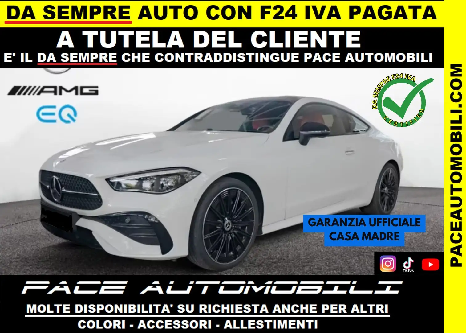 Mercedes-Benz CLE 220 D AMG PREMIUM LED NIGHT PACK TETTO KAMERA PDC ACC Bianco - 1