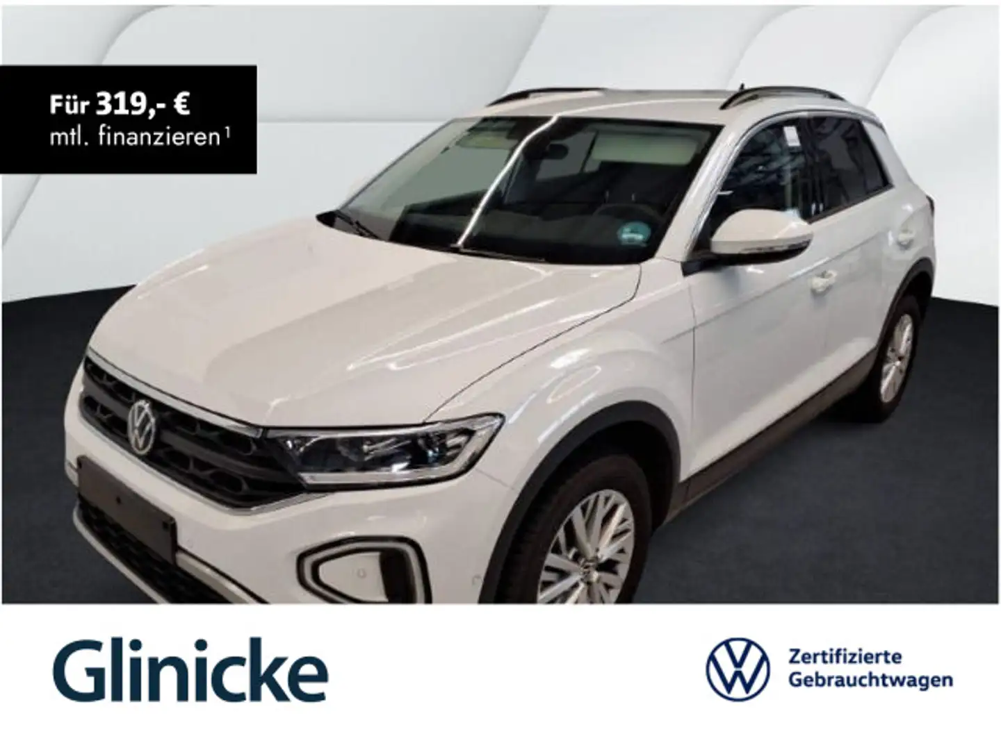 Volkswagen T-Roc 1.0 TSI Life Navi LED Klima Bluetooth Weiß - 1