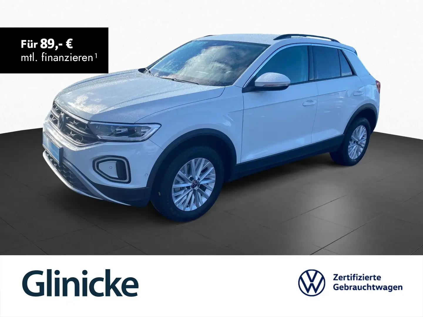 Volkswagen T-Roc 1.0 TSI Life Navi LED Klima Bluetooth Weiß - 1