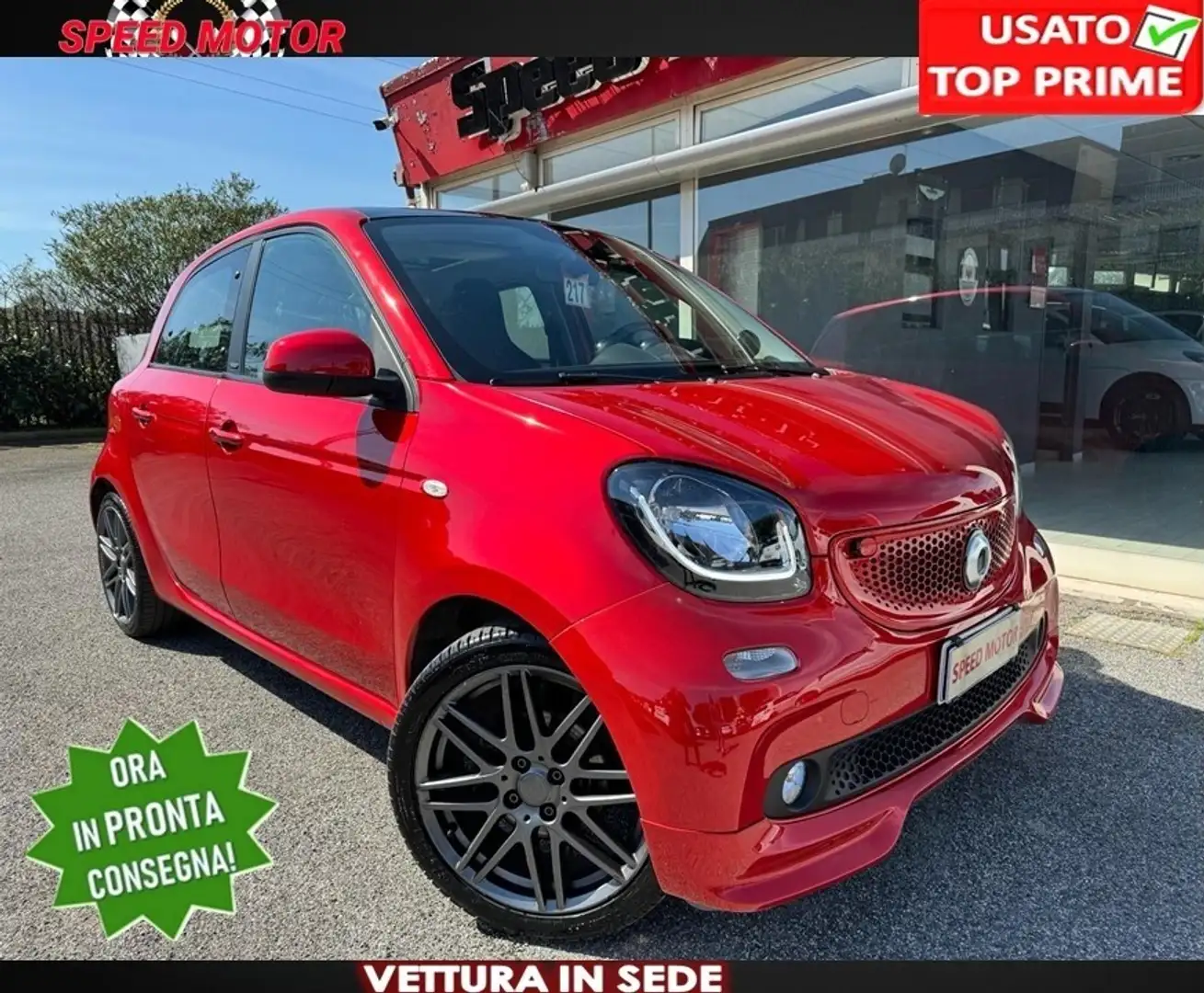 smart forFour 90 0.9 Turbo twinamic BRABUS PACK, PANORAMA, LED Rosso - 1
