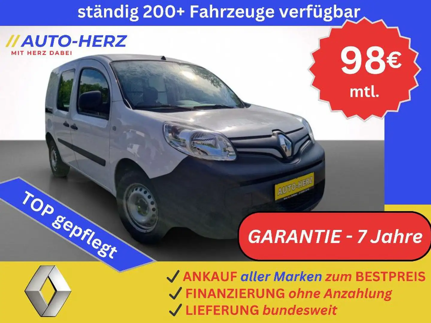 Renault Kangoo Rapid Extra  *KLIMA-PDC-1. HAND* Weiß - 1