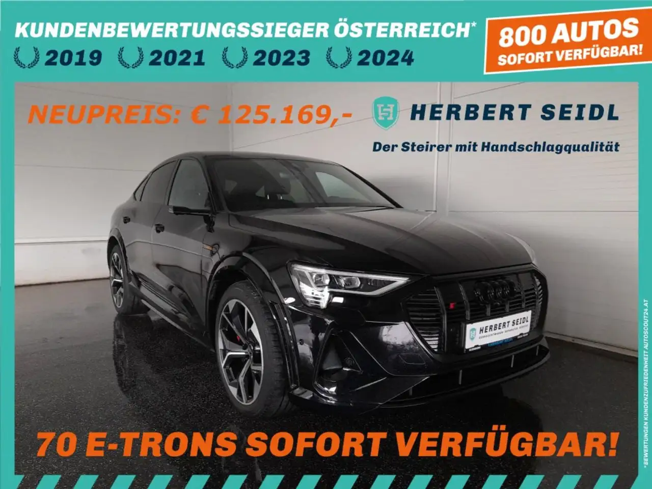 Audi e-tron "S" SB QUATTRO 95 S-LINE BLACK *NP: - / LEDER MIT SITZBELÜFTUNG / MATRIX-LED