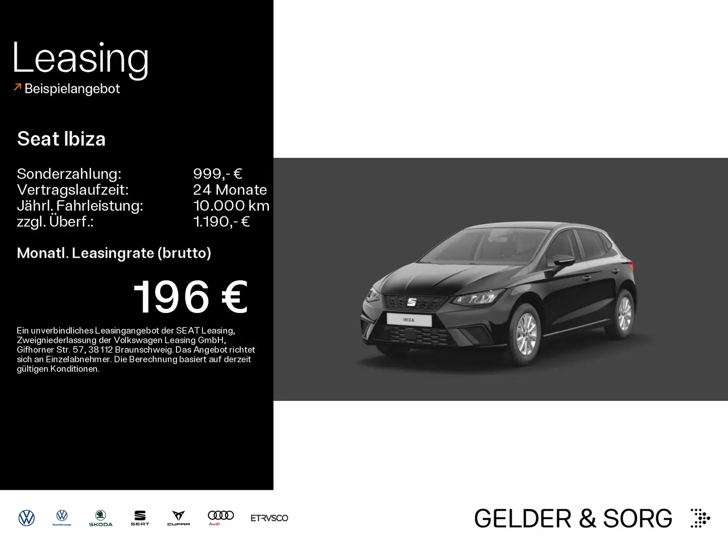 SEAT Ibiza Road Edition 1.0 TSI RFK*SHZ*ACC*NAVI Negro - 1