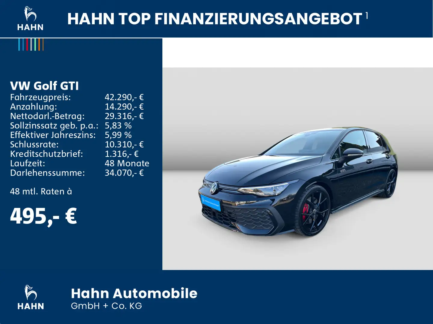Volkswagen Golf GTI 2.0TSI DSG LED ACC CAM Virtual Navi Schwarz - 2
