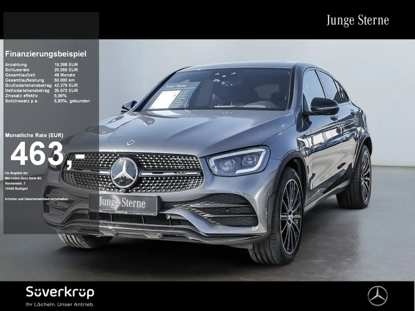 Mercedes-Benz GLC 400 d 4M Coupé AMG BURM NIGHT MEMO MULTI 360 Grau - 1