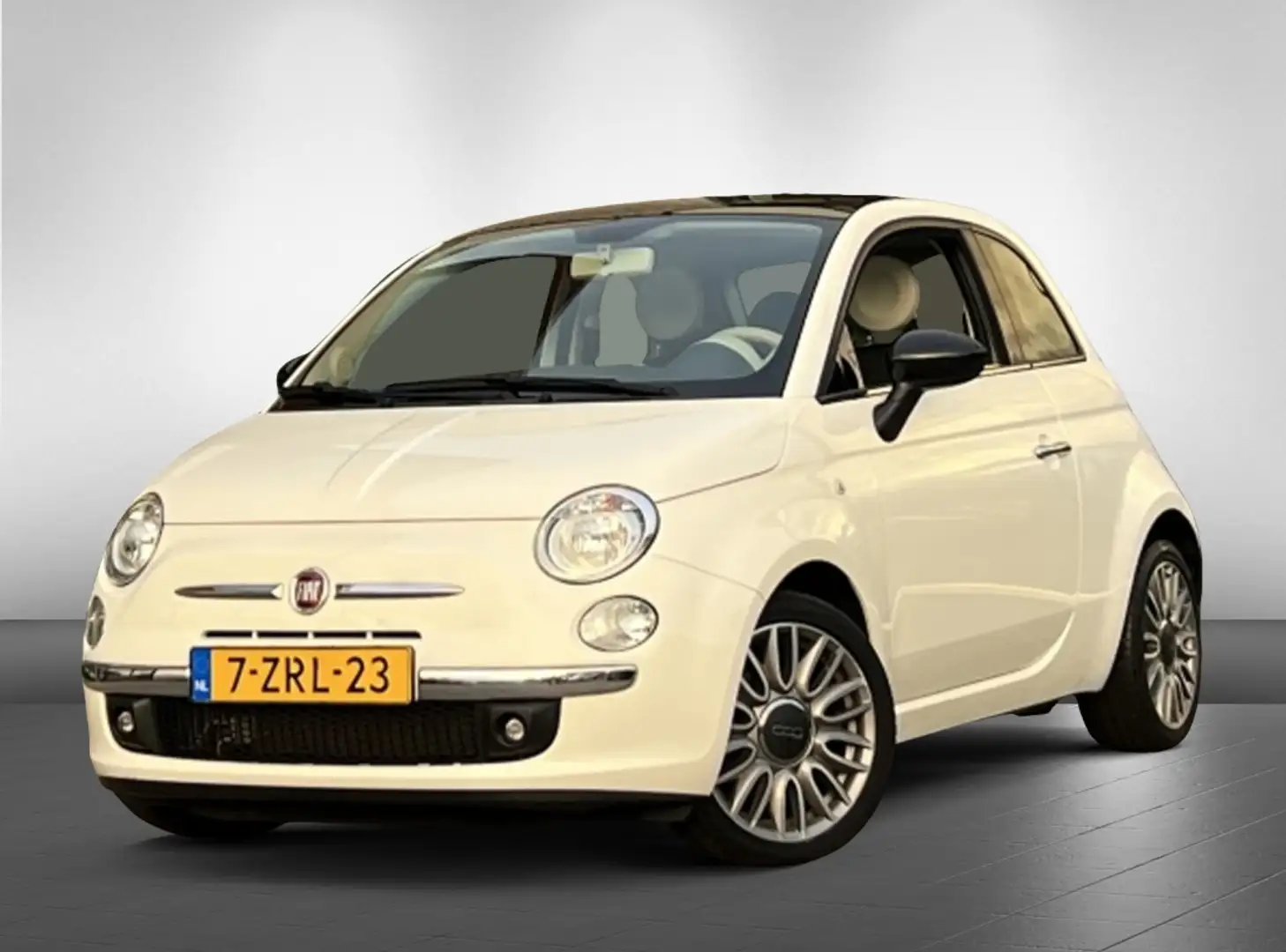 Fiat 500 0.9 TwinAir T Cult | Leer | Pano | Airco Blanco - 1