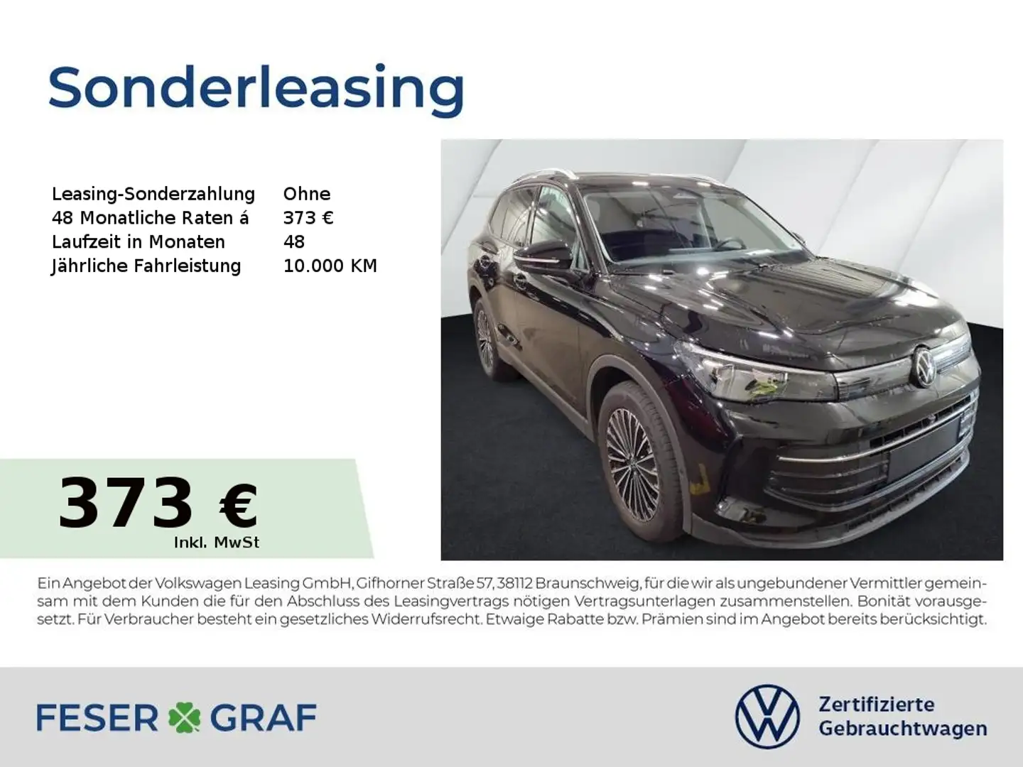 Volkswagen Tiguan Goal 2.0 TDI DSG Navi AHK Kamera SiHz LED Schwarz - 1