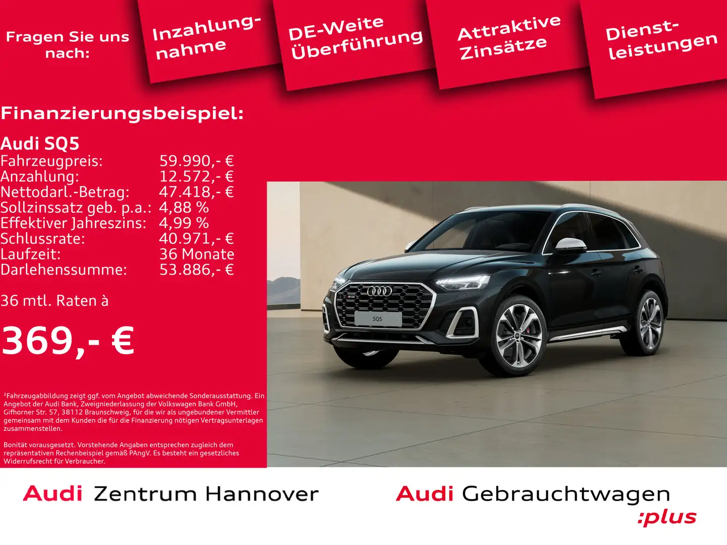 Audi SQ5 3.0 TDI qu. AHK Matrix Kamera Navi Schwarz - 2