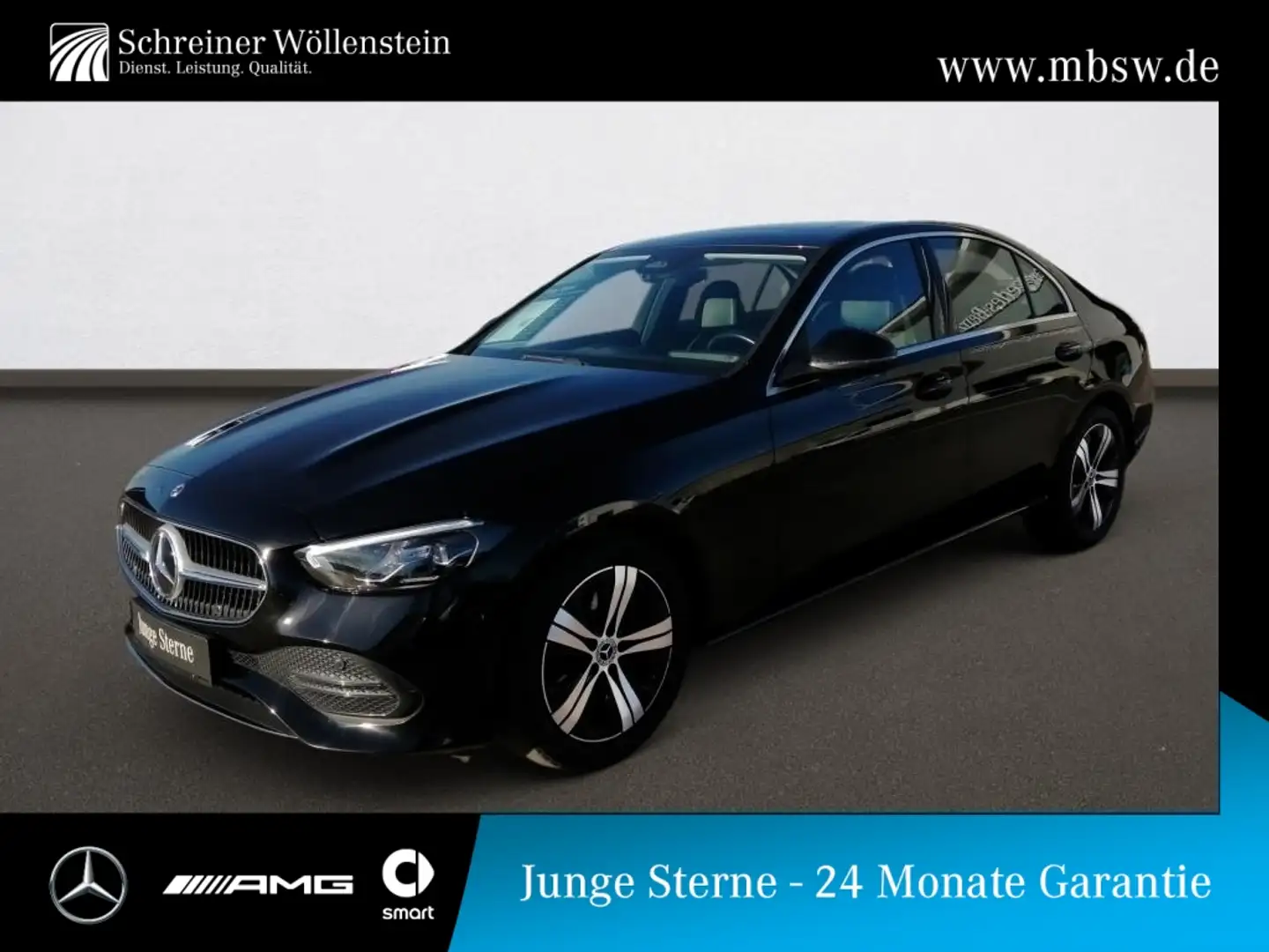 Mercedes-Benz C 220 d *Avantgarde*RKam*AHK*SHD*Ambi*MBUX*Navi* Schwarz - 1