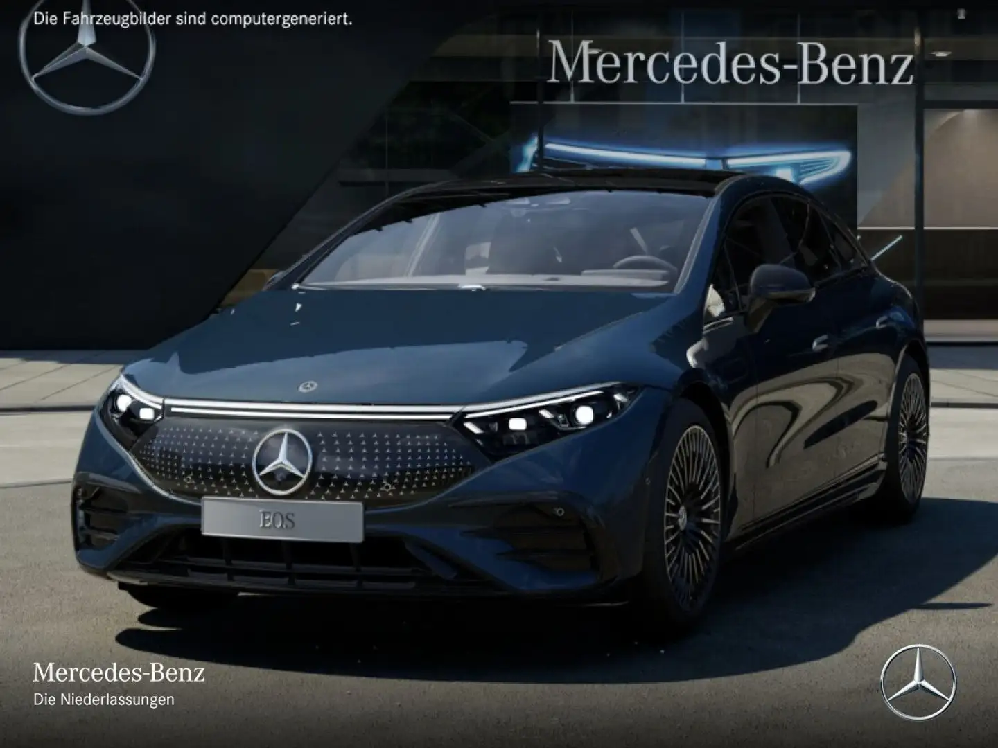 Mercedes-Benz EQS 450 AMG Fahrass WideScreen Pano Burmester HUD Albastru - 2