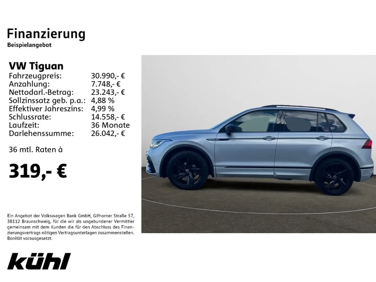 Volkswagen Tiguan 1.5 TSI DSG R-Line Navi,Black Style Silber - 2