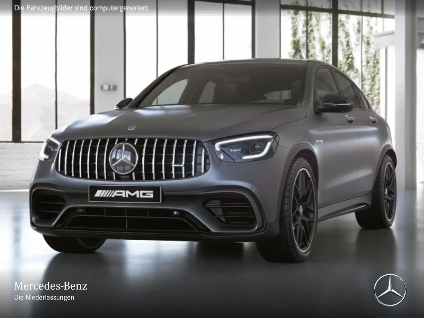 Mercedes-Benz GLC 63 AMG GLC 63 Coupé 4M NIGHT+DRIVERS+360+MULTIBEAM+HUD Серый - 2
