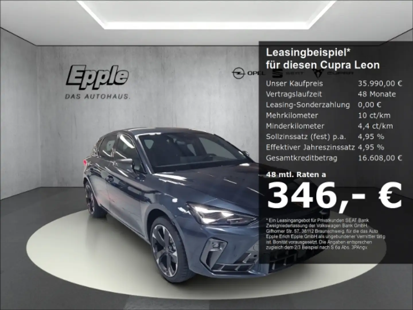 CUPRA Leon Facelift 1.5 eTSI, Navi, Sennheiser, Rückfahrkamer Grau - 1