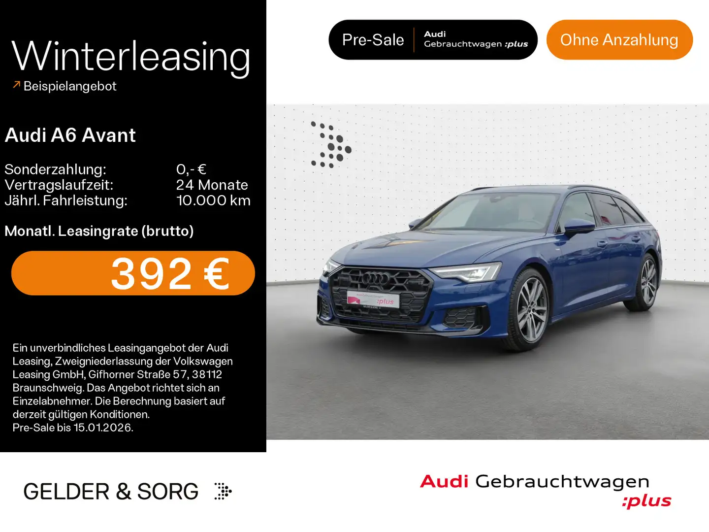 Audi A6 45 TFSI S line Matrix*HuD*Virtual*360° Blau - 1