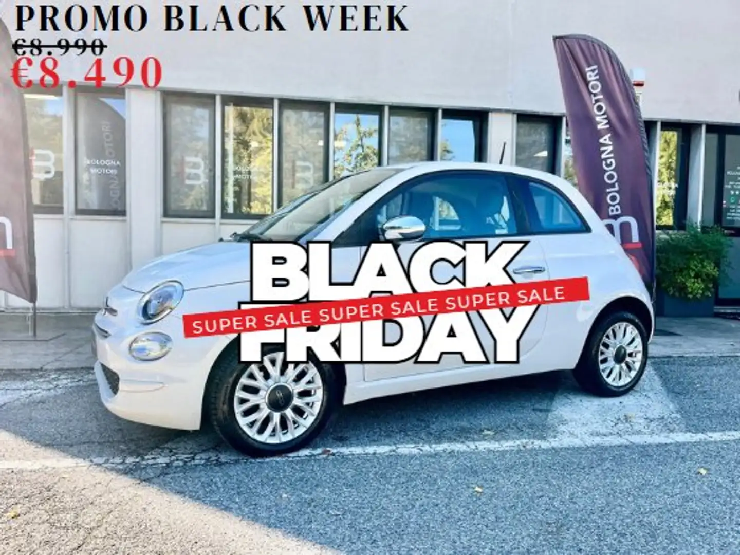 Fiat 500 1.2 BENZINA Blanc - 1