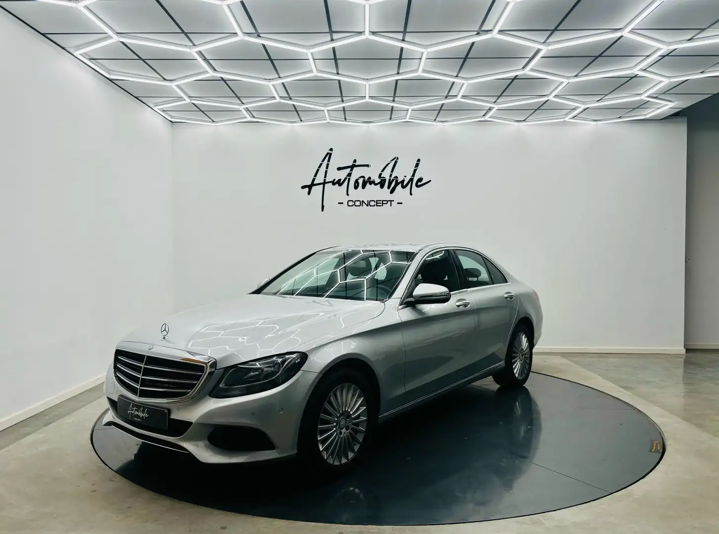 Mercedes-Benz C 200 ✅1AN GARANTIE✅EURO 6✅REMORQUE✅1ER PROPRIO Argent - 1