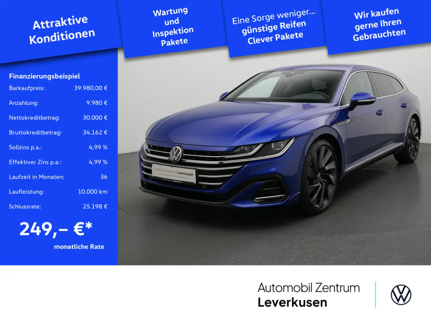Volkswagen Arteon Shooting Brake R-Line STANDHZ LEDER H/K Schwarz - 1