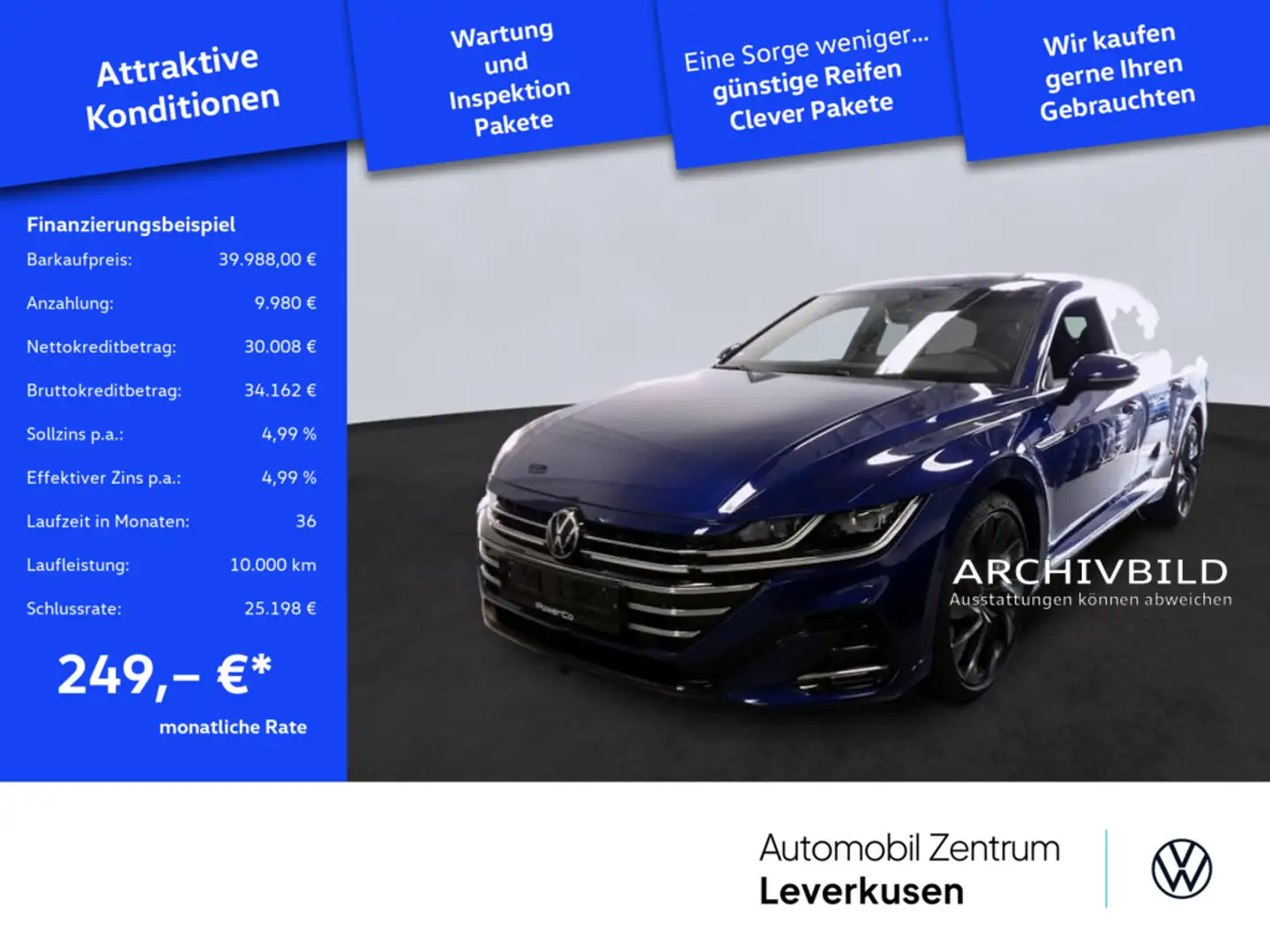 Volkswagen Arteon Shooting Brake R-Line STANDHZ LEDER H/K Schwarz - 1