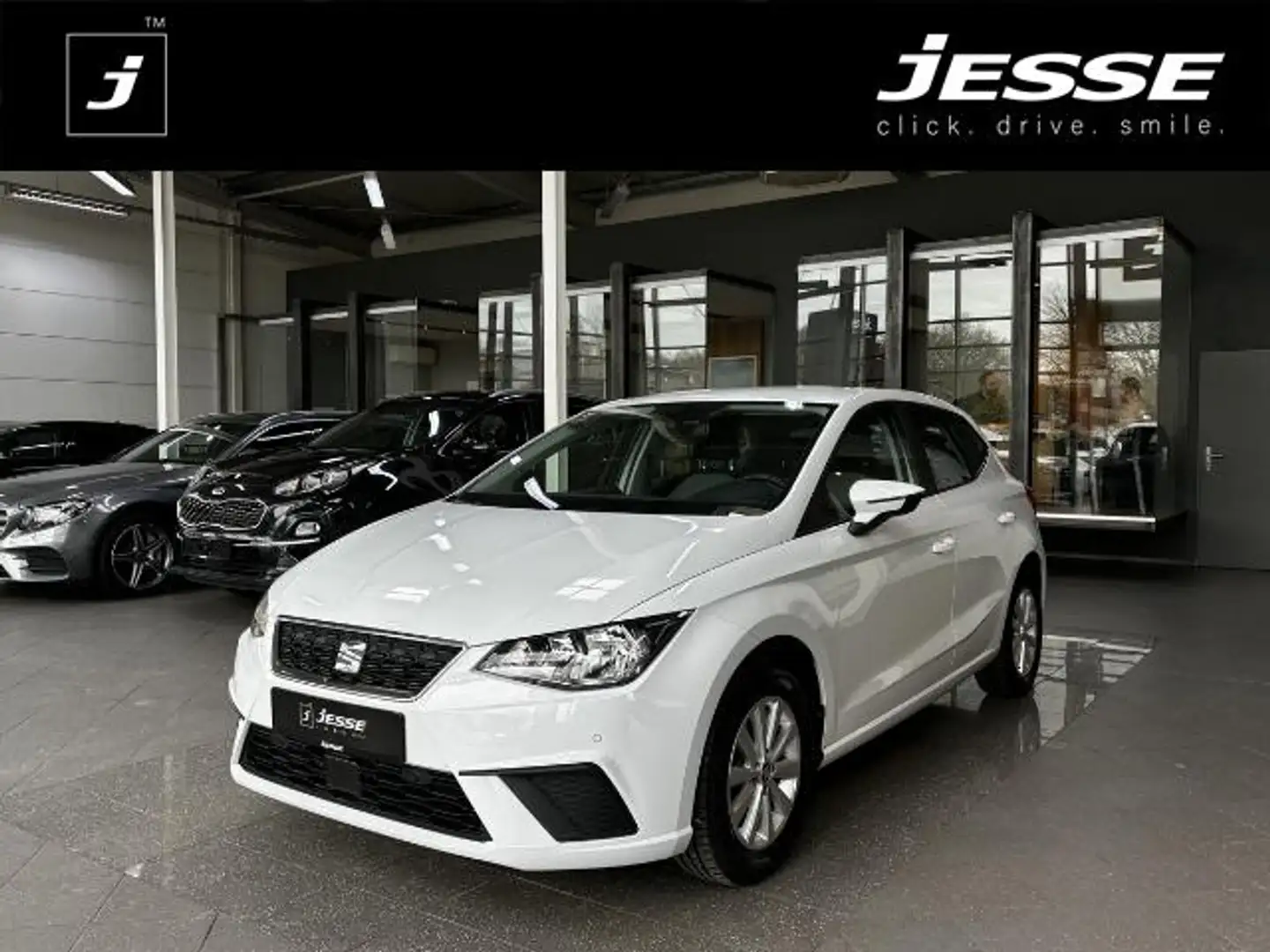 SEAT Ibiza 1.0 TGI Style Fast Lane Temp. CarPlay R.Cam Blanc - 1