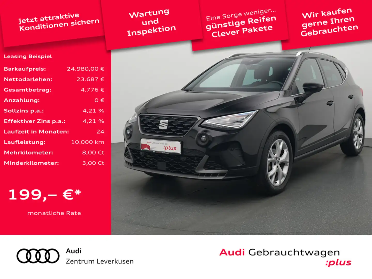 SEAT Arona FR VIRT APP ACC SHZ KAM LED PDC Schwarz - 1