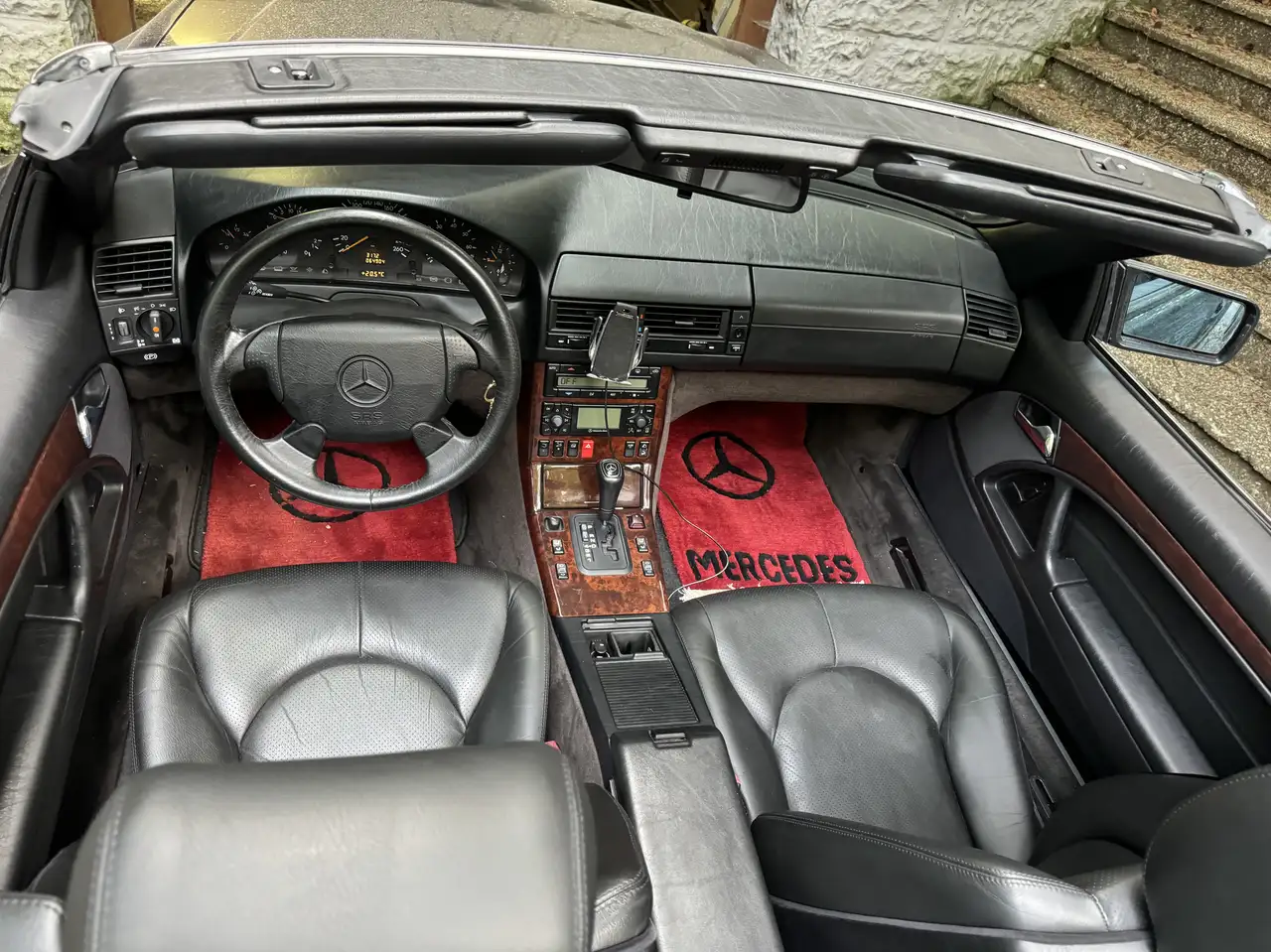 Mercedes-Benz SL 320 Roadster, Smaragdschwarz, 1. Besitz,Garage, foto 9