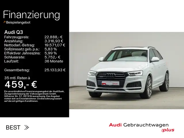 Audi Q3 3 x S line 2.0 TFSI qu. AHK, Pano, Navi, Soun