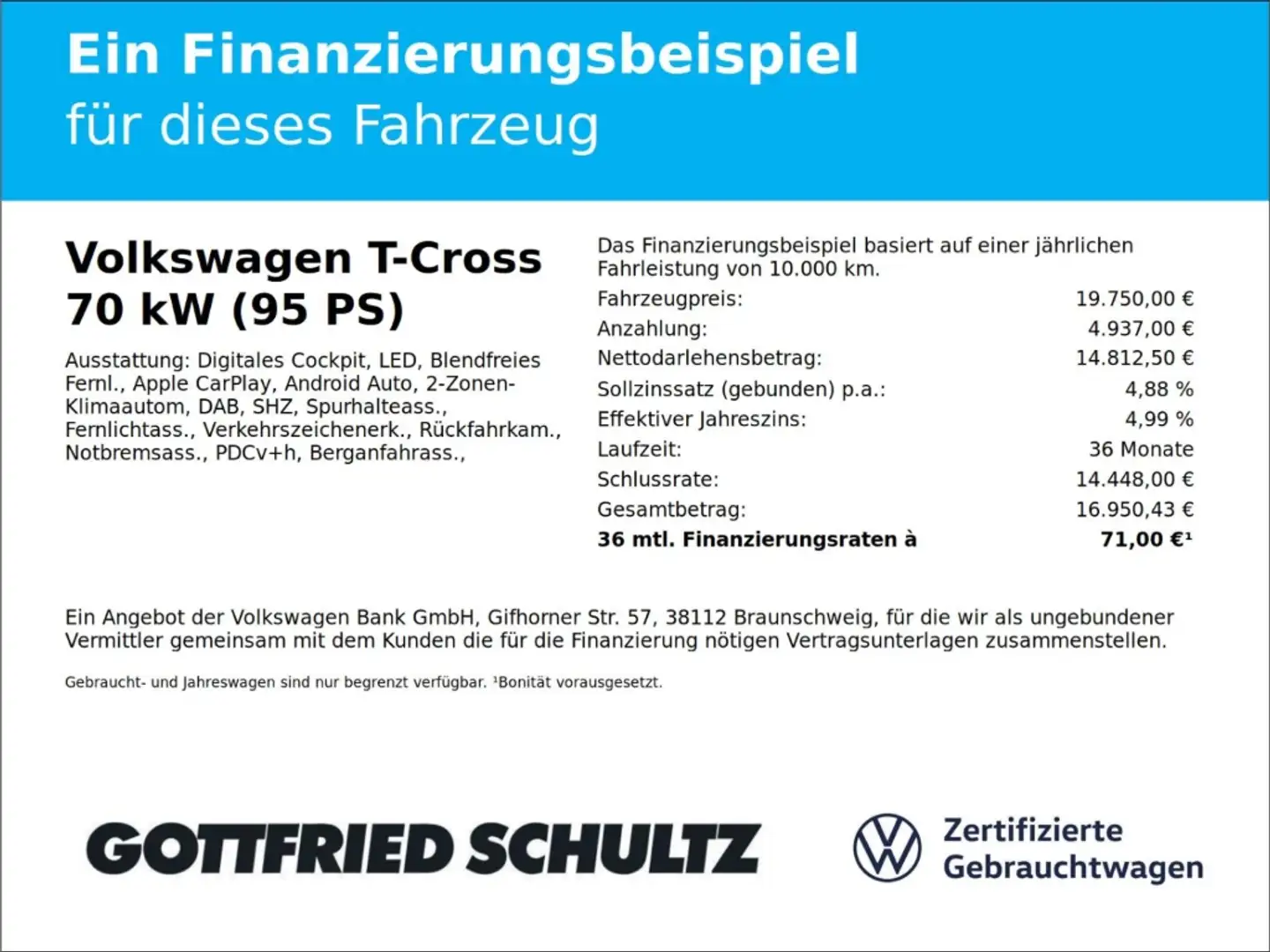 Volkswagen T-Cross 1.0 TSI FACELIFT Life App-Connect Kamera Sitzheizu Blauw - 2