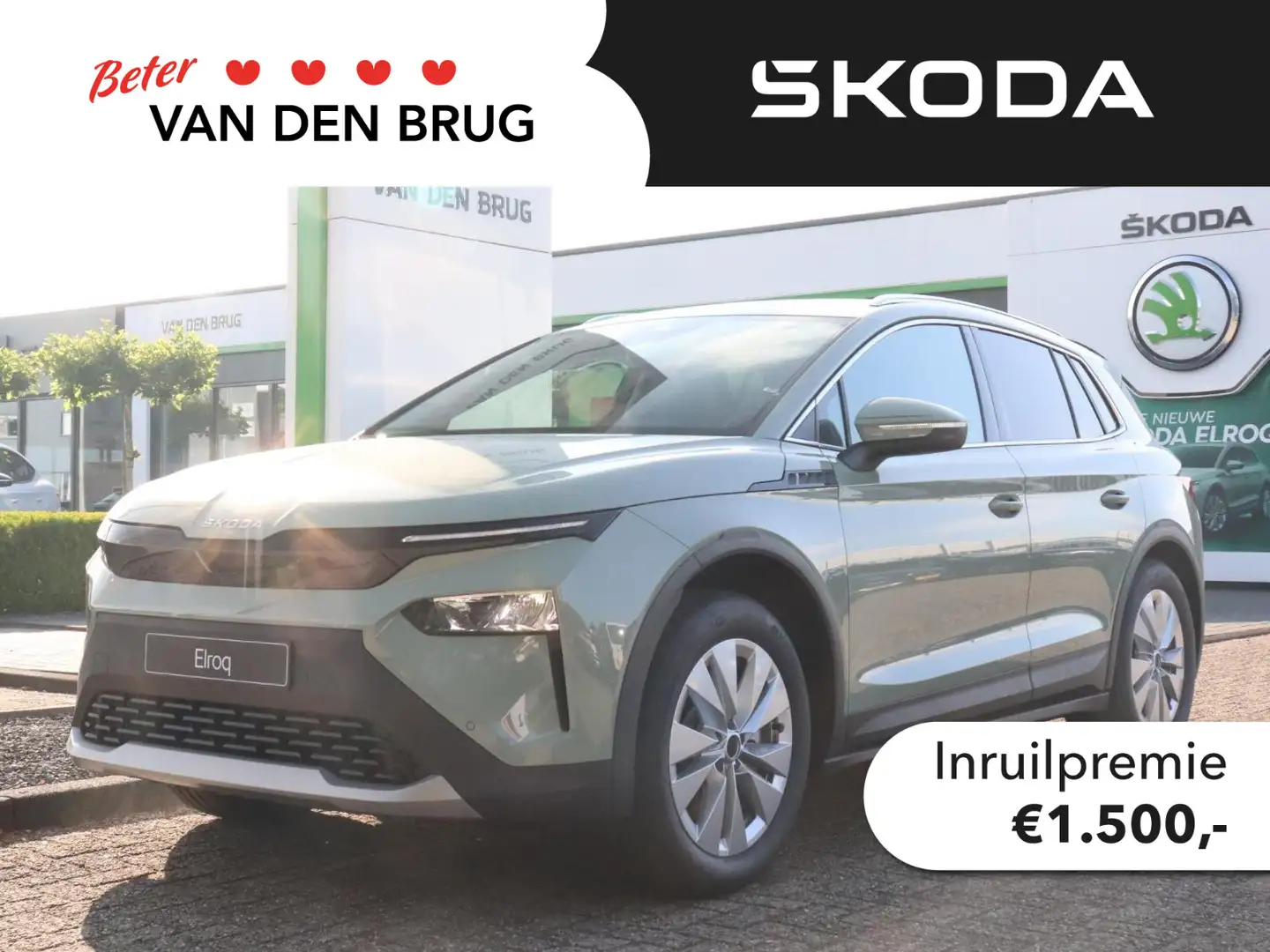 Skoda Elroq Business Edition Tour Elektromotor 210 kW / 286 PK Groen - 1