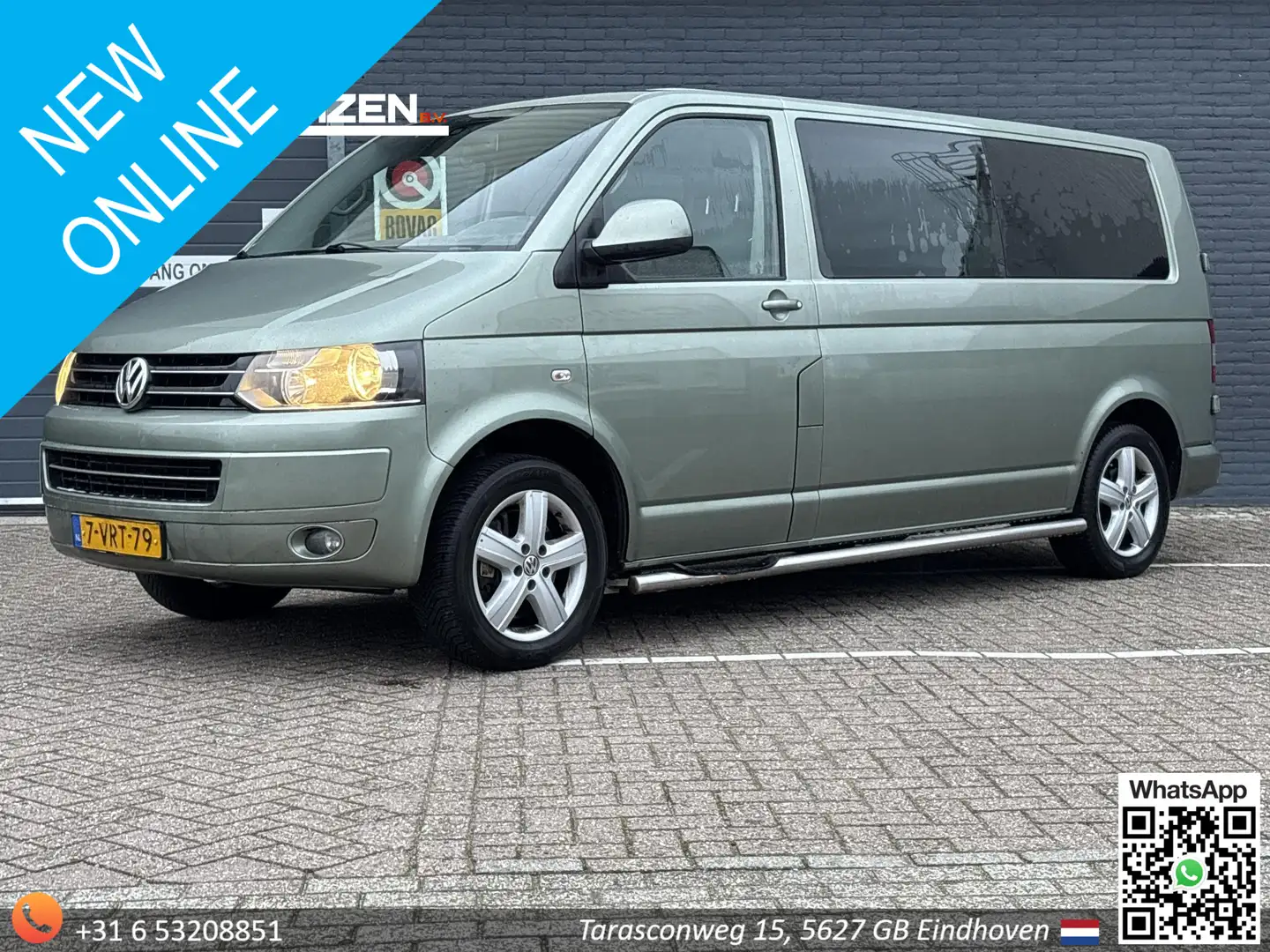 Volkswagen T5 Transporter 2.0 TDI L2H1 4Motion Dubbel Cabine Comfortline DSG Groen - 1