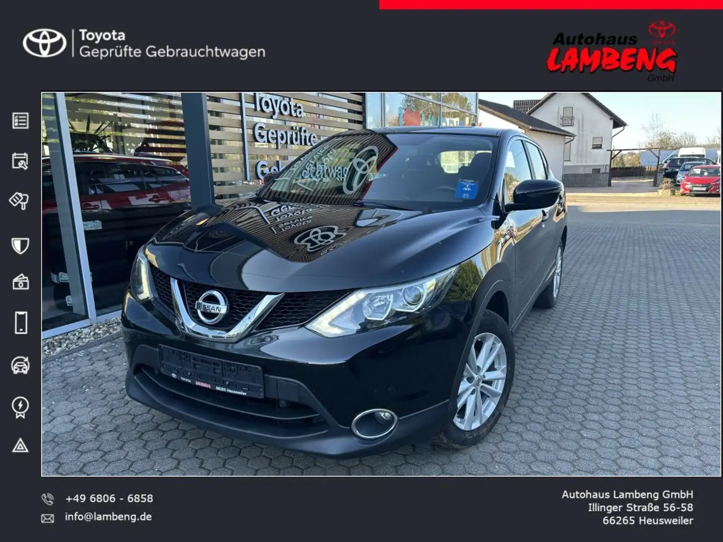 Nissan Qashqai 1.5 dCi ACENTA *AHK*ALWETTERREIFEN*NAVI*KLIMAAUTOM Schwarz - 1