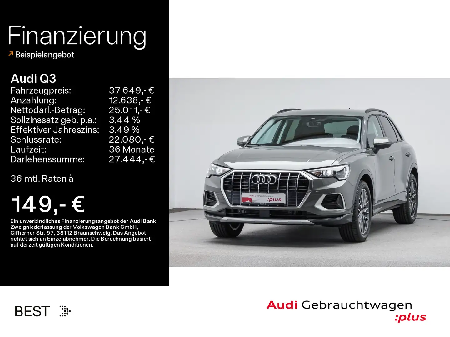 Audi Q3 35 TFSI advanced*SMART-INTER*AHK*SHZ*PDC*VIRT Grijs - 1