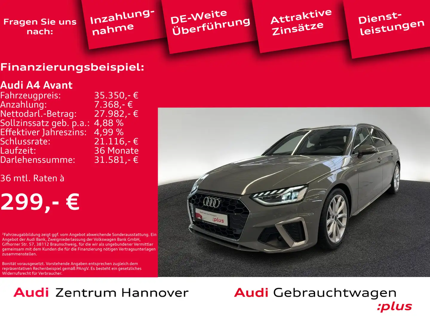 Audi A4 35 TFSI S line Pano Interieur-Paket S-L Grau - 2