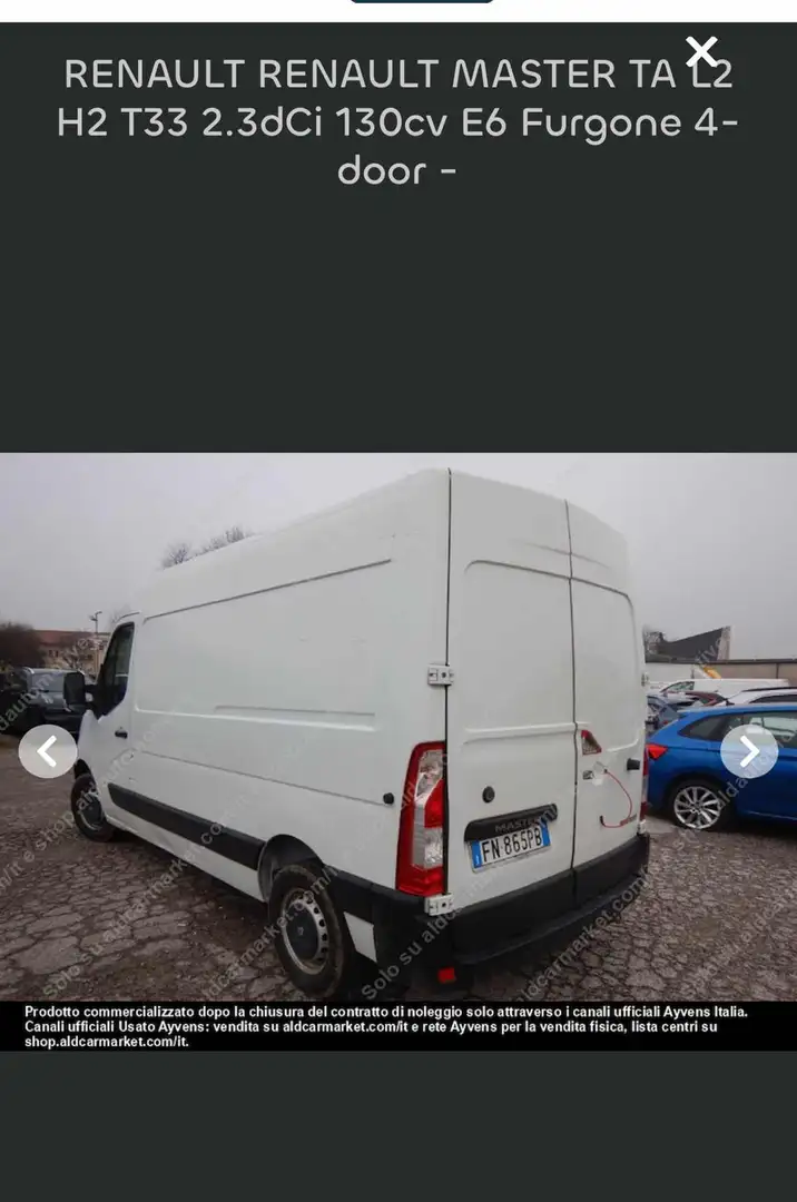 Renault Master T33 2.3 dCi/130 PM-TA DANNI CARROZZERIA E I TERNI Blanco - 1