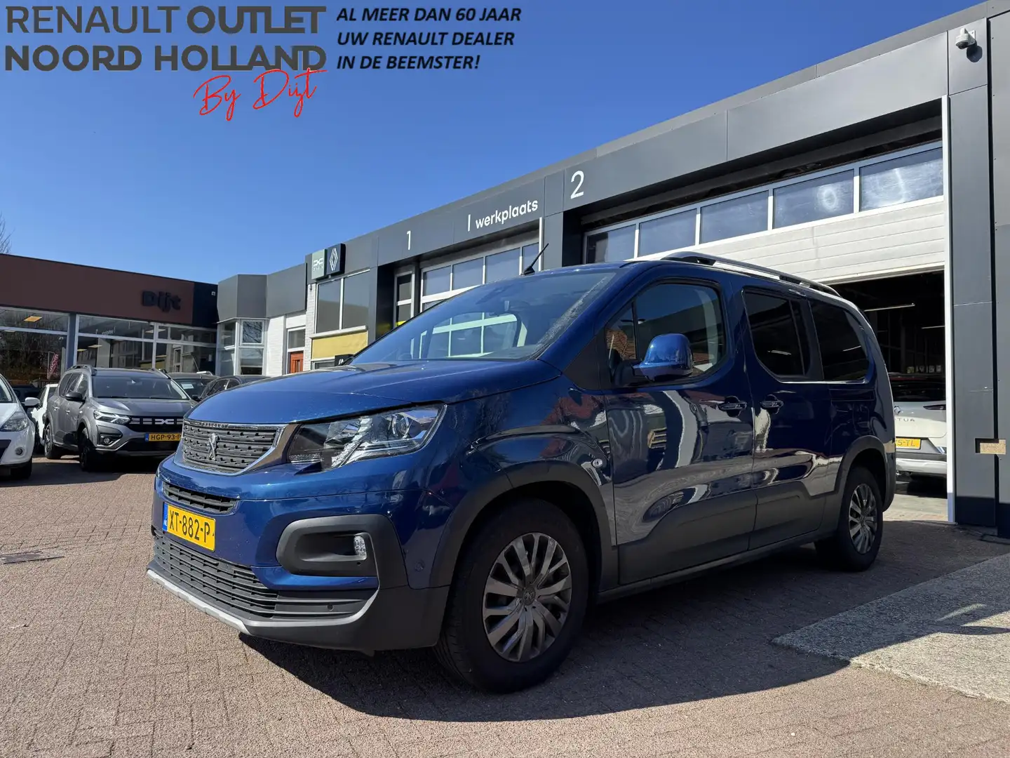 Peugeot Rifter Long 1.2 Puretech Long Allure 7p. Blauw - 1