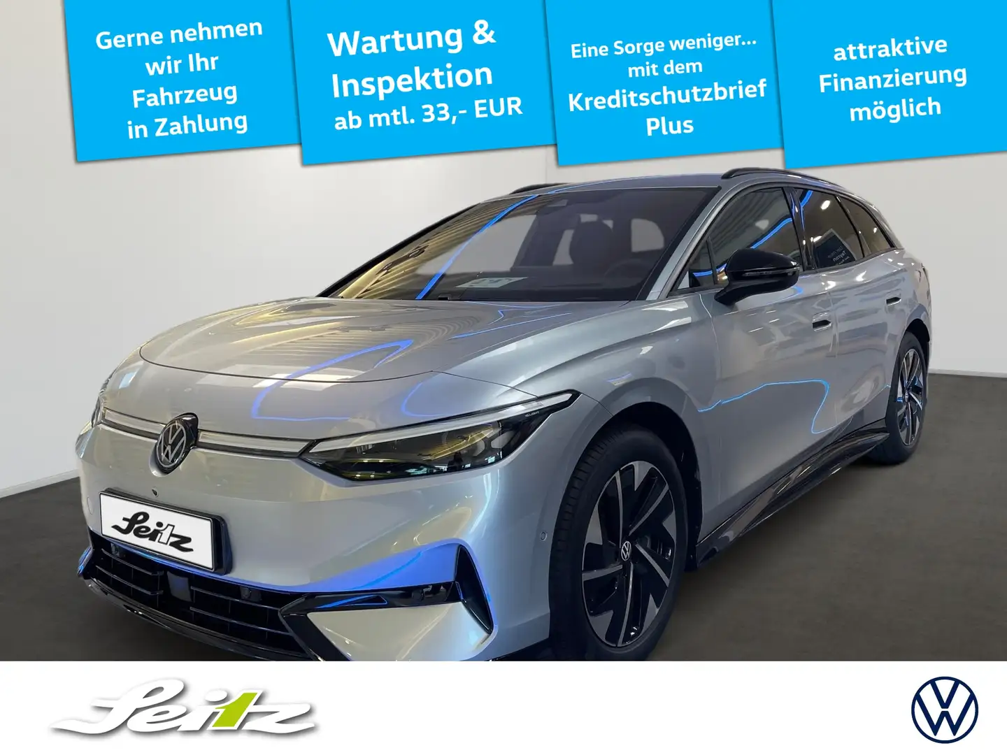 Volkswagen ID.7 Tourer Pro *AHK*NAVI*KAMERA*WÄRMEPUMPE* Silber - 1