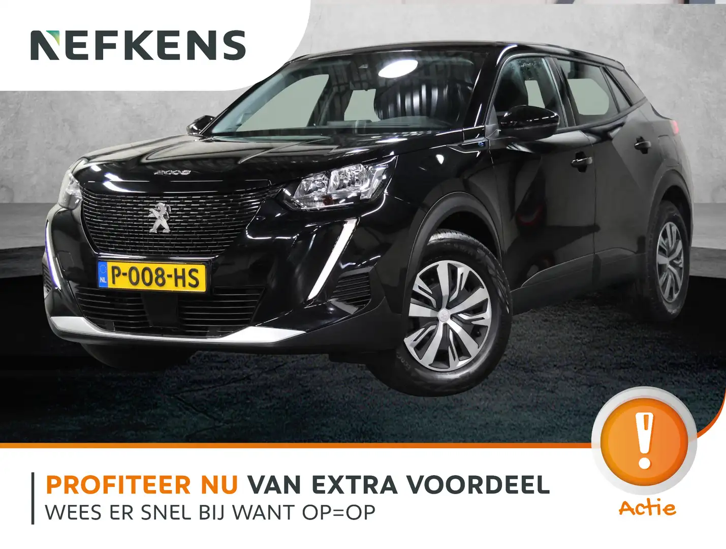 Peugeot e-2008 Active 50kWh 136PK | 1ste eigenaar | 3 FASE | Appl Zwart - 1