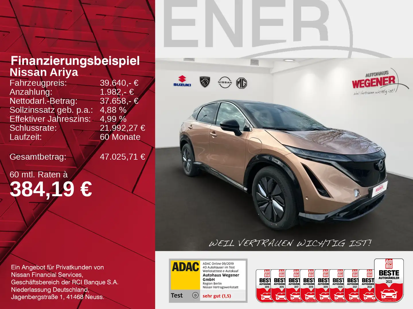 Nissan Ariya ARIYA EVOLVE PACK 87kWh BOSE PANO LED HUD AFA Schwarz - 2