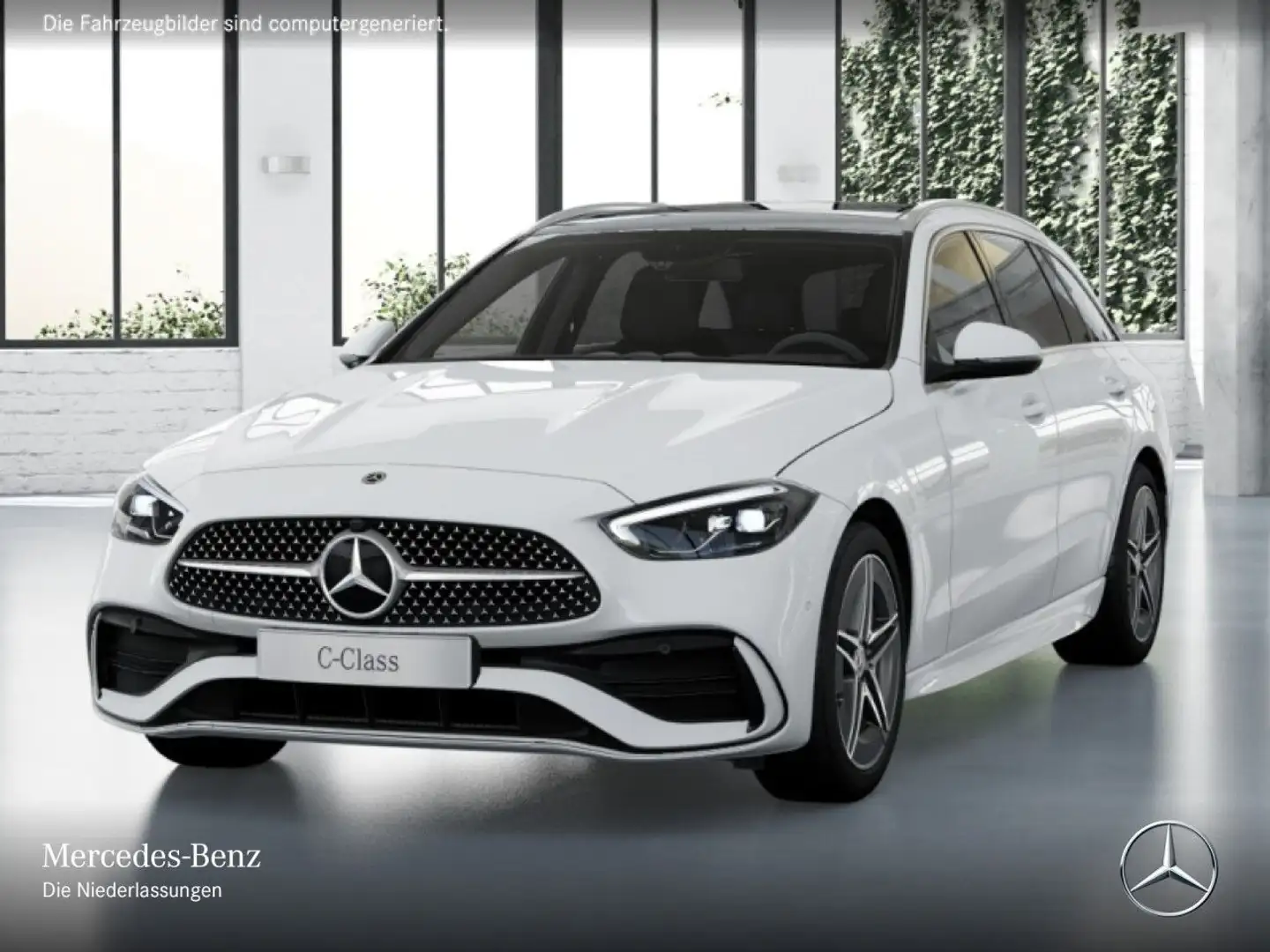 Mercedes-Benz C 300 e T AMG+PANO+AHK+LED+KAMERA+TOTW+KEYLESS+9G Blanco - 2