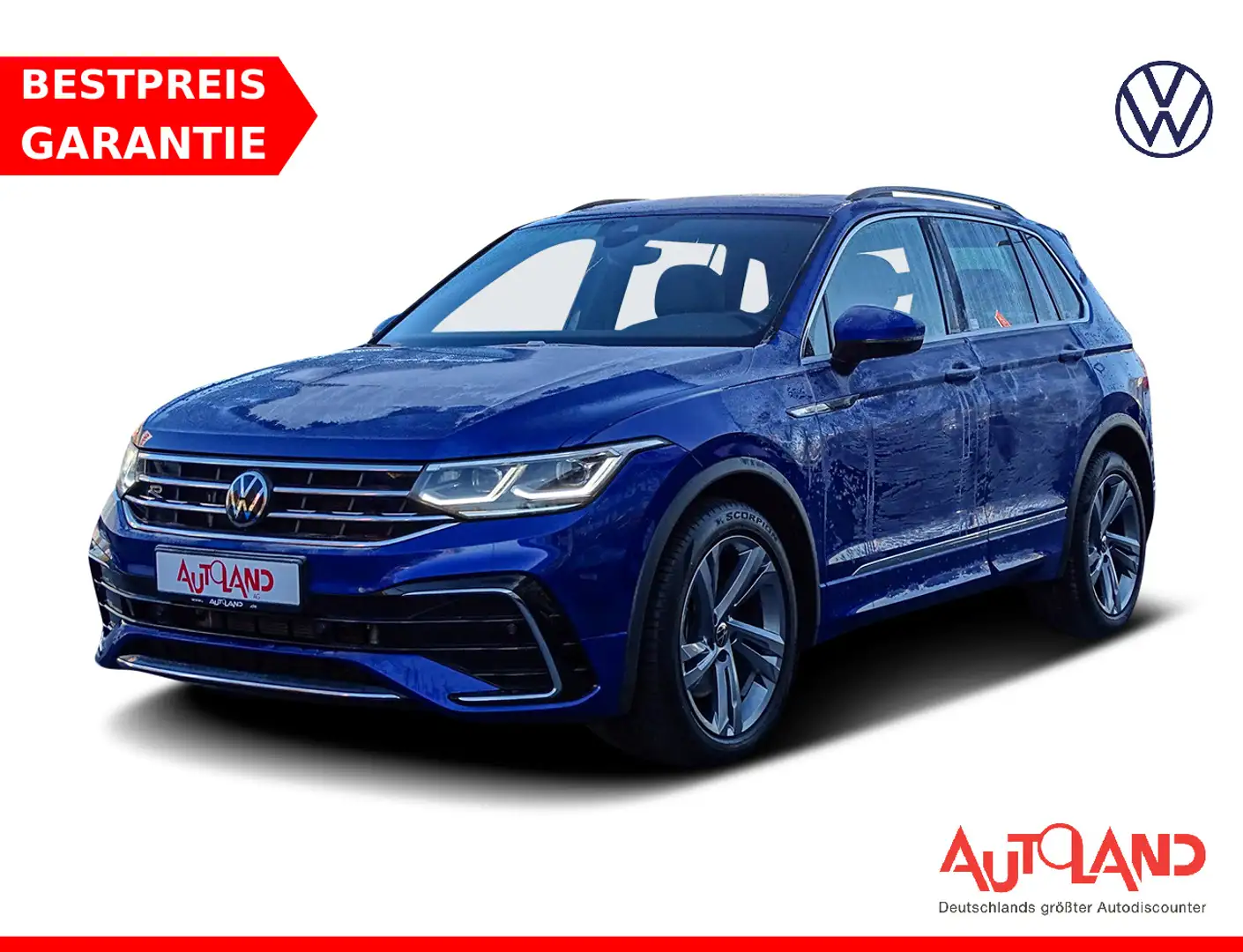 Volkswagen Tiguan 2.0 TDI R-Line 4Motion LED ACC AHK Kamera Bleu - 1