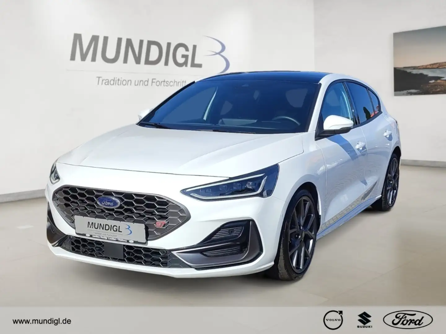 Ford Focus ST X PANO NAVI ACC GSD Klimaaut RFK PDC SHZ FSH LR Weiß - 1