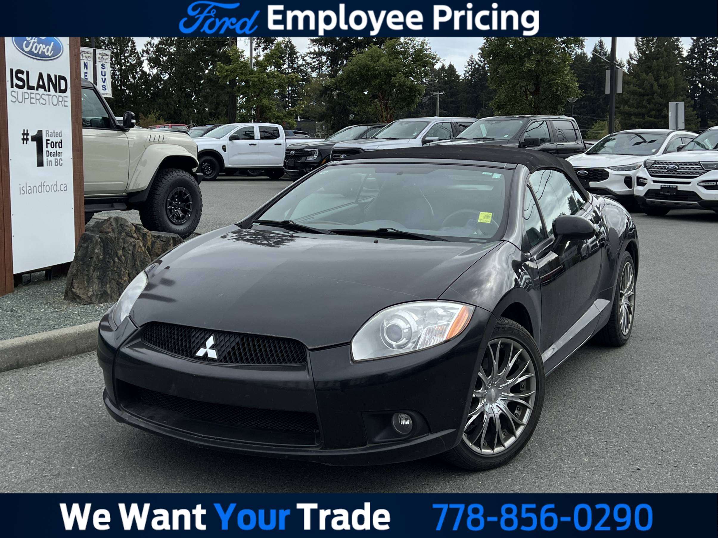 Black 2012 Mitsubishi Eclipse Spyder Convertible  Manual