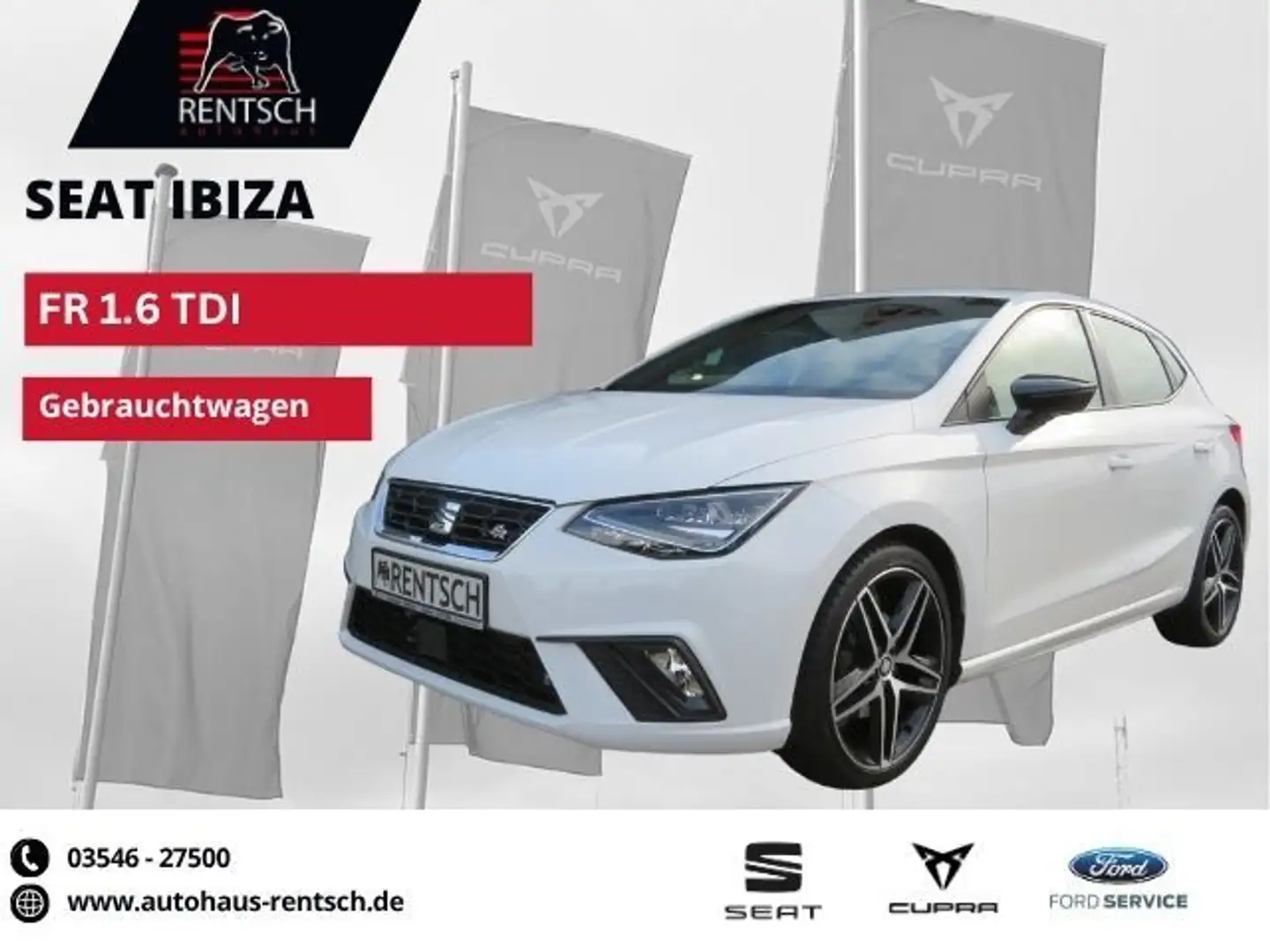 SEAT Ibiza FR 1.6 TDi *LED*NAV*TEMP*KLIMA-AUTO* Blanc - 1
