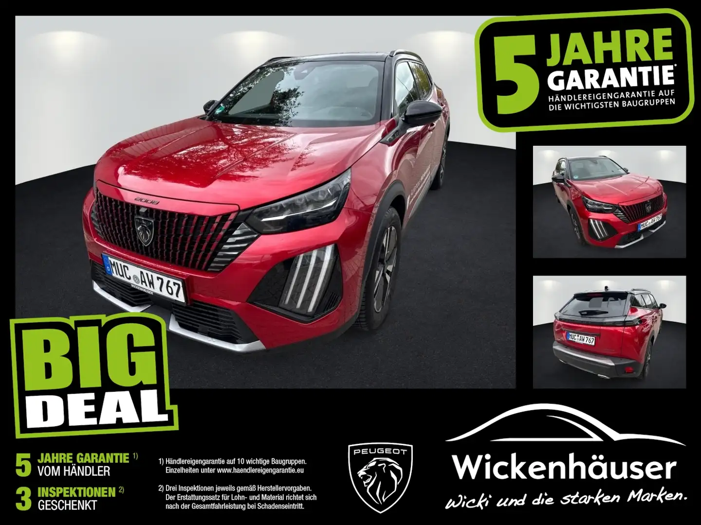 Peugeot 2008 1.2 136 GT ACC+Panoramadach+Navi+SHZ Rot - 1